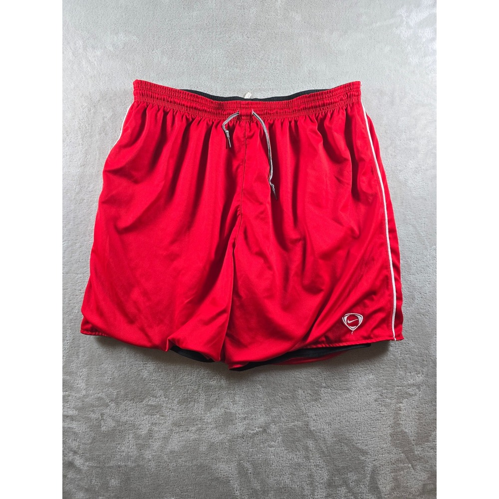 Vintage Nike Reversible Basketball Shorts Men XL Red Athletic Gym Athleisure Y2K